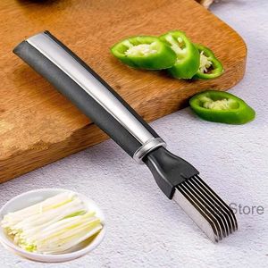 Kitchen Cutting Onion Knife Tools Chopped Green Onions Knives Cut Garlic Sprout Shredded Cutter Household Lazy Cooking Tool TH1220