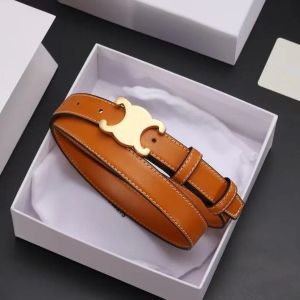 Classic Smooth Buckle Belt Retro Design Thin Waist Belts for Men Womens Width 2.5CM Genuine Cowhide 8 Color Optional High Quality belt box G2311710PE-5