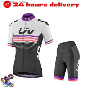 Radfahren Jersey Sets 2022 LIV Sommer Radfahren Jersey Set Bike Team Radfahren Kleidung Frauen Schnell Trocknend Uniform Bicyc Jersey Anzug ropa Ciclismo Mujer Q231107