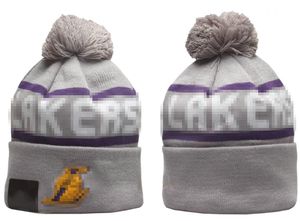 Роскошные шапки Lakers Beanie Los Angeles LAL дизайнер Зимние мужчины женщины Модный дизайн вязаные шапки осенние шерстяные шапки с буквами жаккардовые унисекс теплые черепа Спортивная вязаная шапка A10