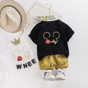 Sommer Baby Boy Clothing Set Neue Freizeitmodet-T-Shirt-Print Shorts 2pc/Sets Kinder Kinder Kleinkind Mädchen Kleidung