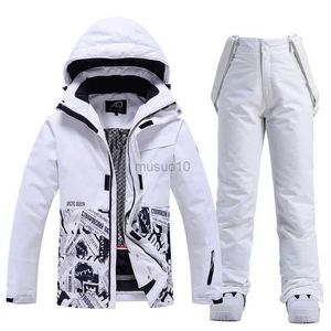 Other Sporting Goods Men's Ski Suit WomenSki Jacket and Pants Set Waterproof Snow Suit Outdoor Warm Winter Snowboard Jackets Windproof Snowsuit AL070 HKD231106