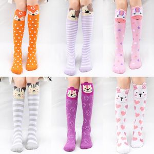 Karikatür sevimli çocuklar pamuk çorap ayı hayvan bebek pamuk çorapları diz yüksek uzun bacak ısıtıcılar çorap erkek kız çocuk çorap 3-12 yıl