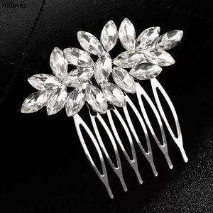 Söt hårkammar Hårnål för brudar Bröllopshuvudstycken glittrande Rhinestones pärlor Kvinnor Hårnålar Huvudbonader Evening Party Ladies Accessories Headpin Al9361