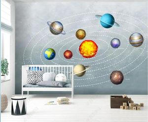 Wallpapers personalizado mural 3d po papel de parede mão desenhada espaço galáxia quarto infantil decoração de casa para parede 3 d na sala de estar