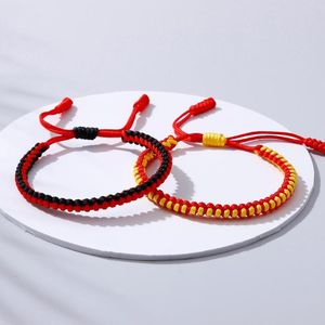 Strand Beaded Strands Colors Thread Pulsera trenzada Mujeres Hombres Budista tibetano Pulseras de cuerda ajustables Brazaletes Cuerda hecha a mano Étnico