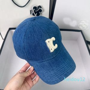 Cappello da pescatore di marca da uomo per uomo Donna Cappellino con lettera di marca Jeans sportivi Cappelli da baseball blu Cappelli da sole con rilegatura