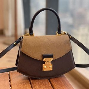 Womens Designer Shoulder Bags Tilsitt Brown Flower Priting Fan Mono Gram Fashion Handväskor Messenger Bag M46548 R8GR#