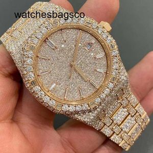 Designer Diamond Watches VVS orologio da uomo di lusso movimento per uomo ghiacciato moissanite Meccanico automatico designer diamante di alta qualità montre 035