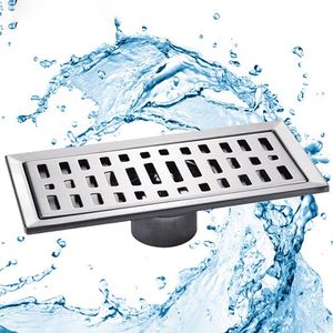 Drains LargeTraffic Stainless Steel Bathroom Shower Square Floor Waste Grate Sanitary 20Cm X10Cm Drain 230406