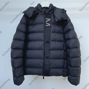 Mens winter puffer down luxury jacket Designer Jacket short Hooded collar thick warm coat outdoor cold wear casual fashion loose coat Black jacket luxury men clothes