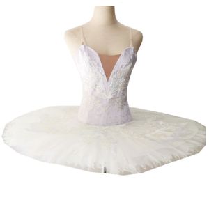 Dancewear White Swan Lake Ballet Tutu kjol Professionella balettdräkter sammet toppar Girls Ballerina Dress Kids Belly Dancewear Adult 230406