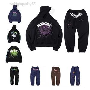 Örümcek Hoodies Pullover Kırmızı SP5der Young Thug 555555 Melek Erkekler Kadın İşlemeli Web Sweatshirt Joggers Boyut S/M/L/L/XL