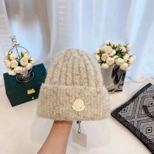 monclear beanie kaninchenhaar gestrickte beanie | Herbst Winter Casual Eimer Monclair Hut für Männer und Frauen | Designer-Warmmütze für die kalte Jahreszeit