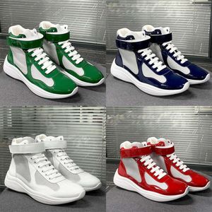 Men Americas Cup Sneakers Designer High Top Sneakers Women Casual Shoes High Quality Nylon Trainers With Box Size 47 NO53