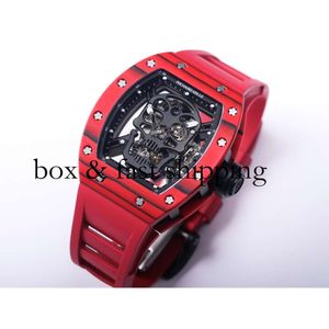 YS JB RM052-01 SuperClone Active Tourbillon Watches Wristwatch Skull Designer RM52 Diamond Hollowed Automicatic Ceramic671 Montres de Luxe