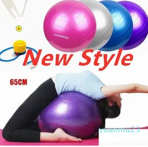 Yoga bollar Yoga Balls Sports Fitness Bola Pilates Gym Sport Fitball With Pump Training Workout Mas Ball New Drop Delivery Dhoeq