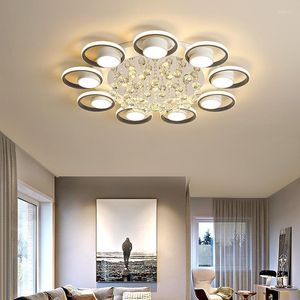 Taklampor Modern Rustik Flush Mount Crystal Chandeliers Hallvägslampa LED Köksarmaturer