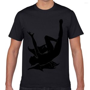 メンズTシャツトップシャツメンズフォールデビルベーシックブラックオタクプリント男性Tシャツxxxl