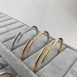 فاخرة كلاسيكية مصمم سوار مسمار الأزياء للجنسين كفة الزوجين bangle المجوهرات الذهبية عيد الحب هدية yi9t hz8f hz8f