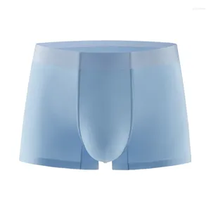 Underpants 3 Pieces/Lot Mens Boxer Briefs Ice Silk Underwear Summer Cool Boxershorts Sexy Panties Thin Male Cuecas Calzoncillos