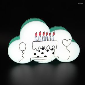 Nocne światła LED DIY Lightbox Cloud Odręczny komunikat Light Pudełko USB Stół INS Girl Net Red Anchor Układ sypialni GIF GIF