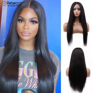 Lace Wigs Wig Long Straight Front Lace Black Split Women's Hair Headcover