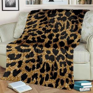 Filtar Swaddling 3D Wild Leopard Stripe Print Series Filtar Soft Throw Filt för hem sovrum säng soffa picknick resekontor täcker filt barn