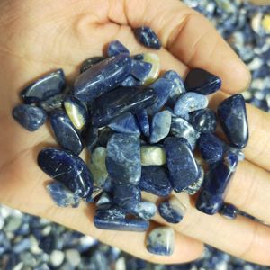 Decorative Figurines Natural Blue-veins Stone Gravel Blue Crystal Aquarium Garden Healing Energy Decoration