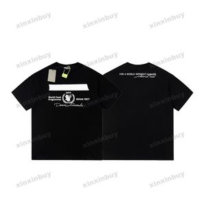 xinxinbuy T-shirt da uomo firmata 23ss Paris Lettera world food print cotone manica corta donna Nero bianco blu grigio XS-2XL