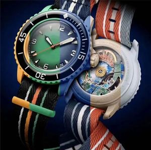 Биокерамические мужские автоматические механические часы диаметром 42,3 мм, высококачественные комбинированные часы с пятью океанами, ограниченный выпуск, дизайнерский механизм класса люкс
