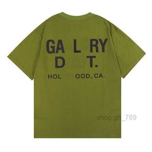 Galery Dept Men's TシャツデザイナーギャラリーTシャツエンジェルブランドネットレッドレトロギャラリーパーカー部門の男性と女性の短袖1 Ye1o