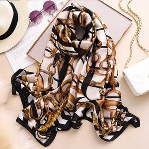 Sarongs 180*90 cm Bandanna Women Silk Scarf 2022 Luxury Point Print Beh Hijab Female Foulard Echarpe Designer New Shawls Wrap Luffler P230403