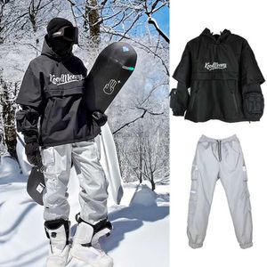Outros artigos esportivos -30CSnowboard terno de esqui para homens mulheres macacão de esqui inverno quente à prova de vento à prova d'água jaqueta de esqui conjunto de calças de snowboard terno HKD231106