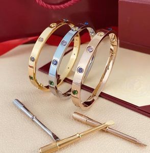 Ca Designer Bracelets Luxury Brand Fashion Bangle Stainless Steel Classic Diamond Bracelets Jewelry for Men Women Party Wedding Accessories Gold/Silver/Rose 999