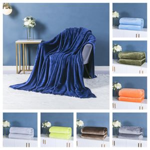 Filt y10 mjuk varm korallfleece flanell för sängar faux päls mink kast fast färg soffa täckning sängövergripande vinter pläd 230406