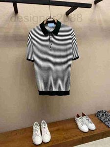 Men's Polos Designer Men's Polo Shirt Men's Triangle Stripe Short Sleeve T-shirt 4730