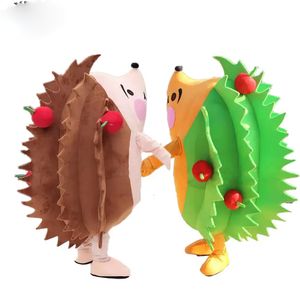 Profissional ouriço dos desenhos animados mascote traje animal natal halloween desempenho ouriço adulto andando boneca adereços roupas