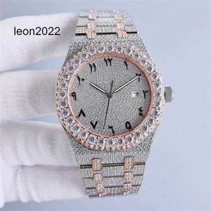 고급 시계 수제 다이아몬드 시계 MENS 자동 기계식 42mm 다이아몬드 스터드 스틸 904L 숙녀 비즈니스 KVHX