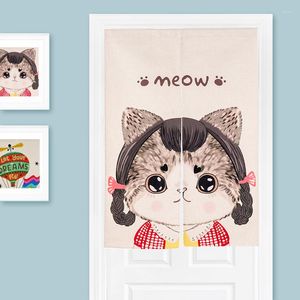 Vorhang Wohnkultur Koreanischer Stil Cartoon Tierpark Muster 4764 Tür Leinen Tapisserie Arbeitszimmer Schlafzimmer Küche