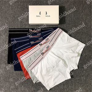 Boxer da uomo stampati con lettera Intimo Designer In puro cotone da uomo Boxer Intimo casual traspirante 3plc/Set