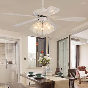 Ceiling Fans LED Modern Fan Dining Room Living Smart Light Electric With Lights Remote Control