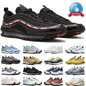 men women outdoor running shoes Triple White Black Silver Bullet 97s Sean Wotherspoon Jesus Red Leopard Bred Sail Pink South Have A Nice Day mens trainer