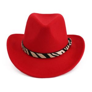 Chapéus de aba larga homens europeus homens mulheres lã sentiu fedoras com cinturão western cowboy formal chapéu trilby senhoras senhores