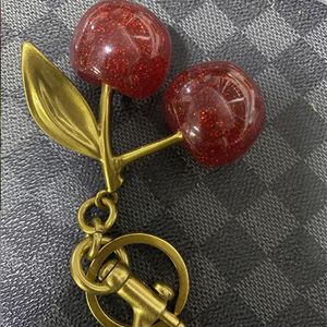 keychain crystal cherry styles red color women girls bag car pendant fashion accessories fruit handbag decor