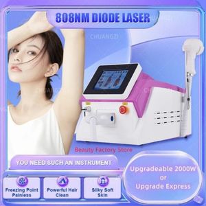 2023 Professional 808nm Diodo a lasodo Profissional Máquina de remoção de cabelo 2000W High Power 755 808 1064nm Epilator a laser