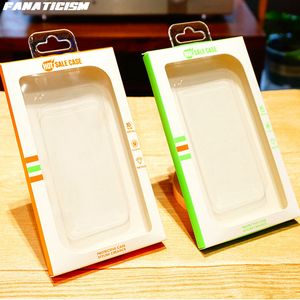 Scatola di imballaggio della custodia del telefono in PVC blister per Samsung IPhone Cover Scatola di imballaggio trasparente in cartone universale da 4,7-6,9 pollici