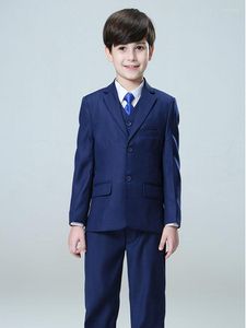 Herrenanzüge Frühling Herbst Formal Jungen Anzug Sets Kinder Party Host Hochzeit Kleidung Großhandel Kleidung Mantel Hosen Weste 3-teiliges Set