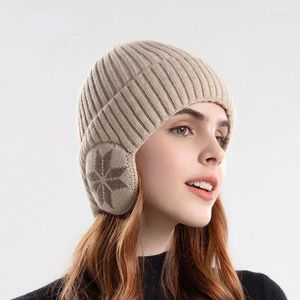 Bandane invernali calde in peluche lavorate a maglia per uomo donna cappello moda neve unisex protezione orecchio freddo esterno berretti di lana