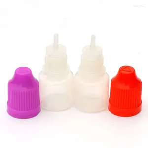 Butelki do przechowywania 50pcs 3 ml krople do oczu wypełnione fiolką pusta plastikowa ściskana butelka do butelki Próbka płynnej esencji PE pojemnik ochrona dziecka